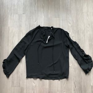 T Tahari Ruffled Sleeve Blouse NWT